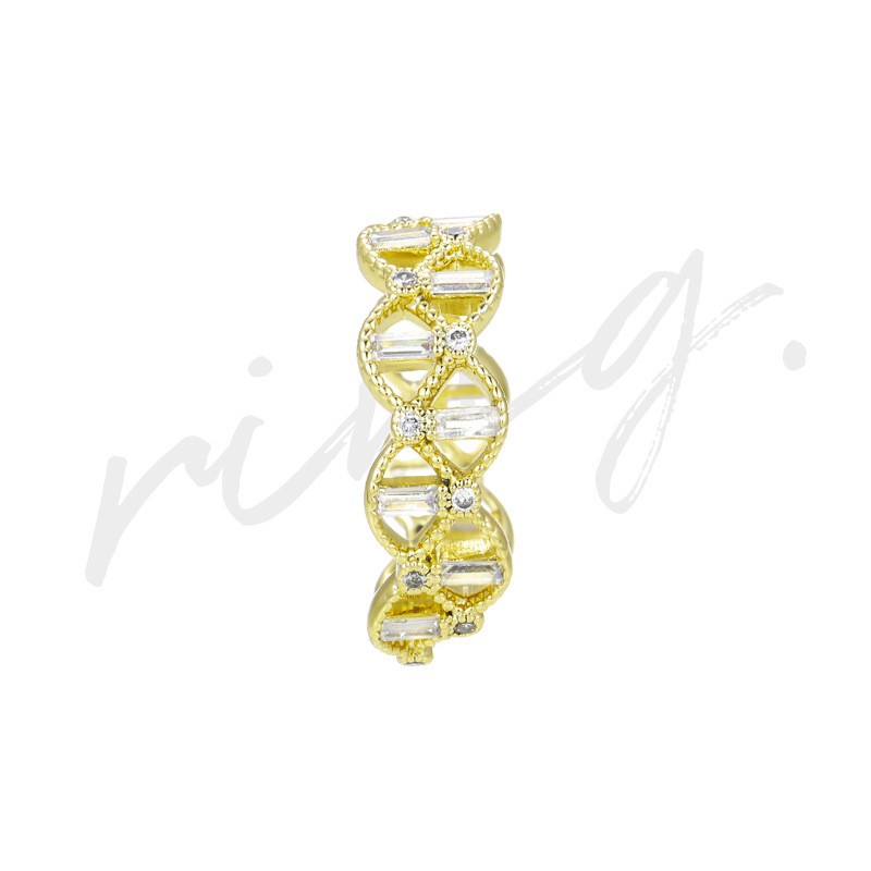 Nhẫn Nữ Mạ Vàng, Đính Đá Zircon Trang Nhã Sang Trọng, XPN27