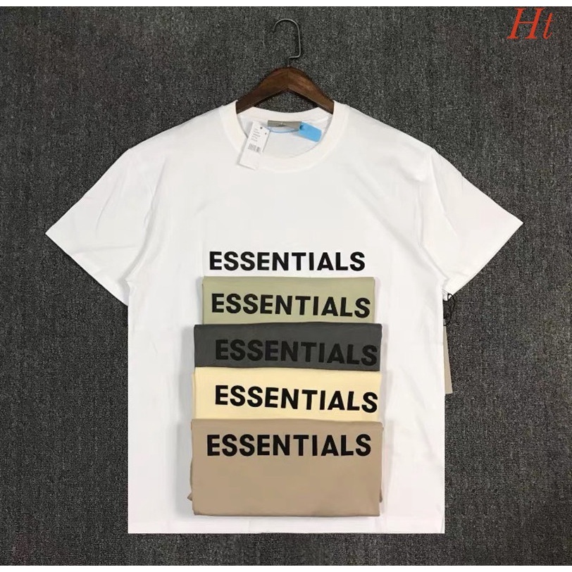 Áo phông cộc tay ESSENTIALS' form thụng chất liệu cotton nam nữ mặc đep (HT)