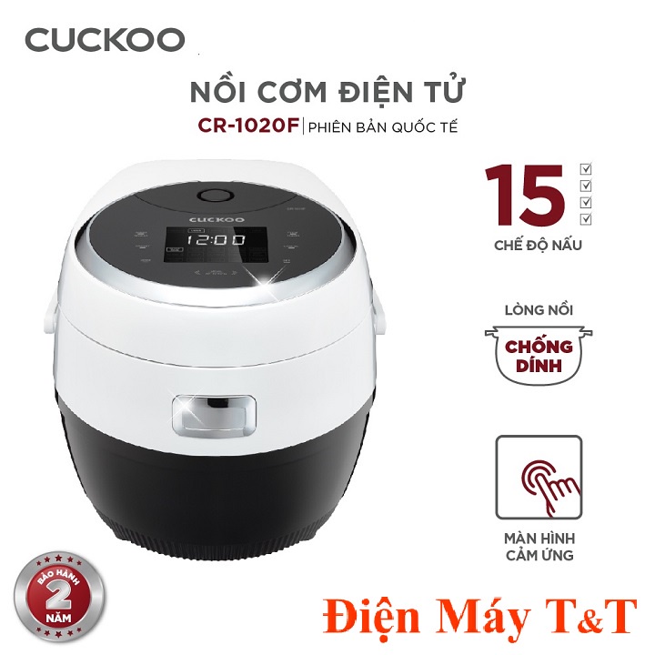 [Mã ELHADEV giảm 4% đơn 300K] Nồi cơm điện tử Cuckoo 1,8 lít CR-1020F - Hàng chính hãng - Chất lượng Hàn Quốc