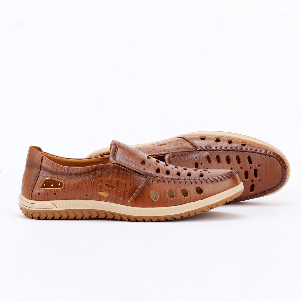 Giày hè thoáng khí LEXSHOES giày da bò LEX16 cao cấp bảo hành 1 năm