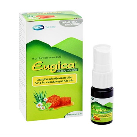 ✔️️️Xịt Họng Thảo Dược Giúp Giảm Ho, Viêm Họng Eugica (10ml)