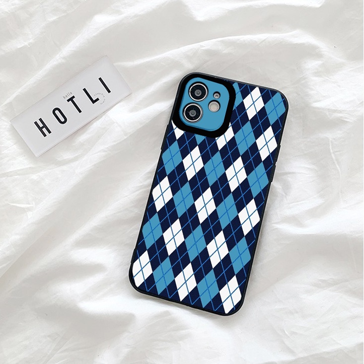 Ốp lưng cho iphone - Ốp lưng in hình nền kẻ caro nhẹ nhàng, trẻ trung 6s/6/7/7plus/8/8plus/x/xs/xs max/11/12/13/pro/max