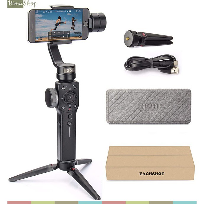 [Mã 159ELSALE hoàn 7% đơn 300K] (Có video unbox) Gimbal chống rung cho điện thoại Zhiyun Smooth 4