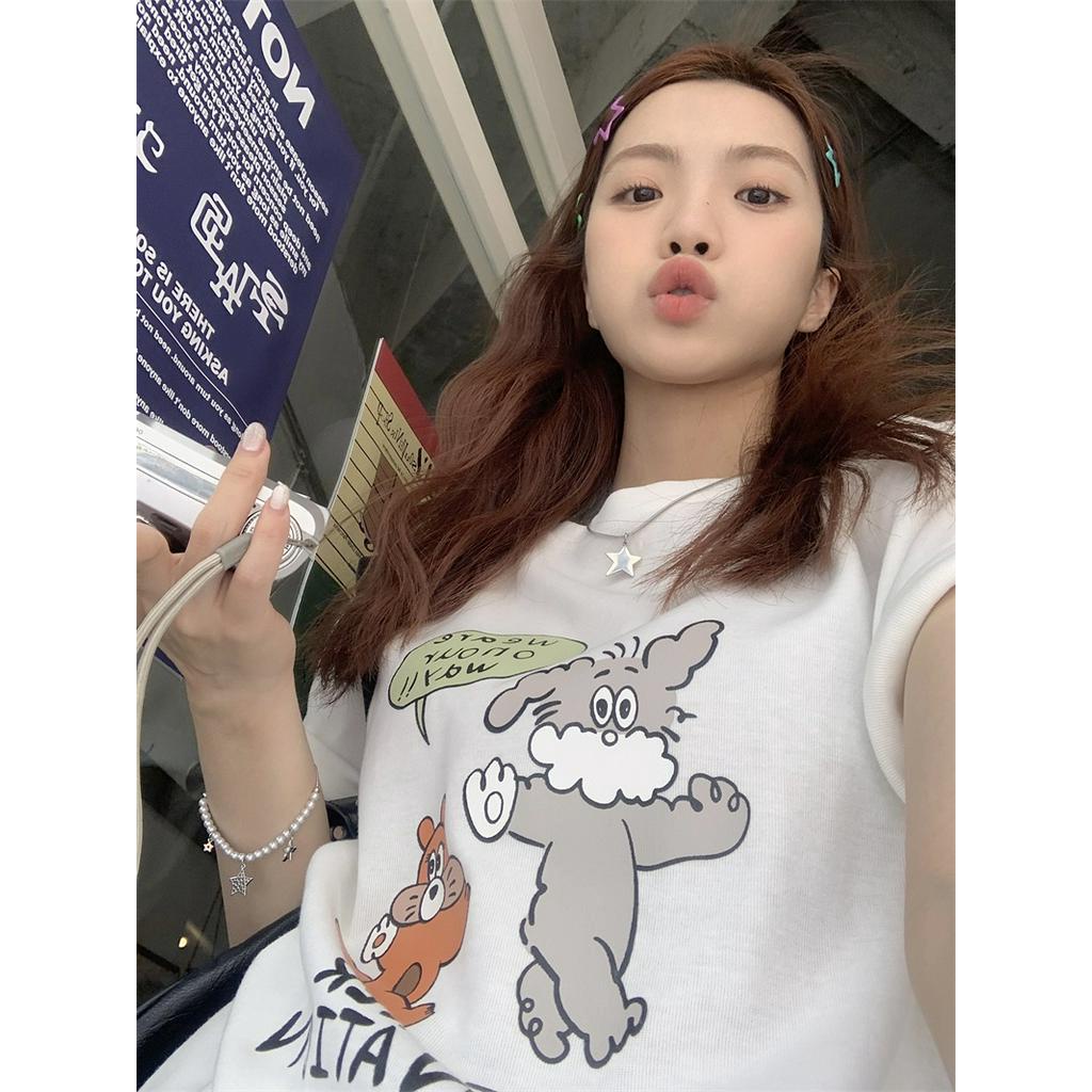 Áo Thun Tay Ngắn Cổ Tròn In Hình Phong Cách Mới 62640