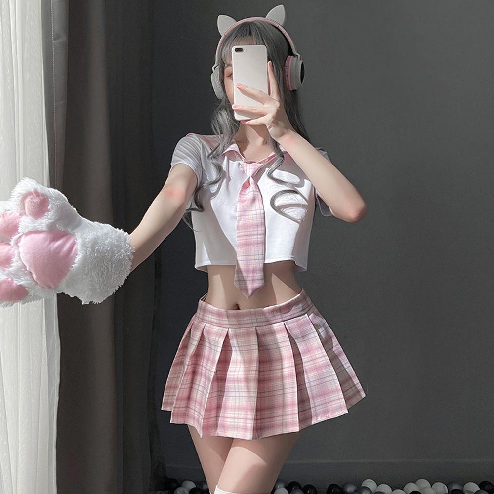Bộ Đồ Lót Cổ Vũ Hóa Trang Nhân Vật Nữ Sinh Gợi Cảm