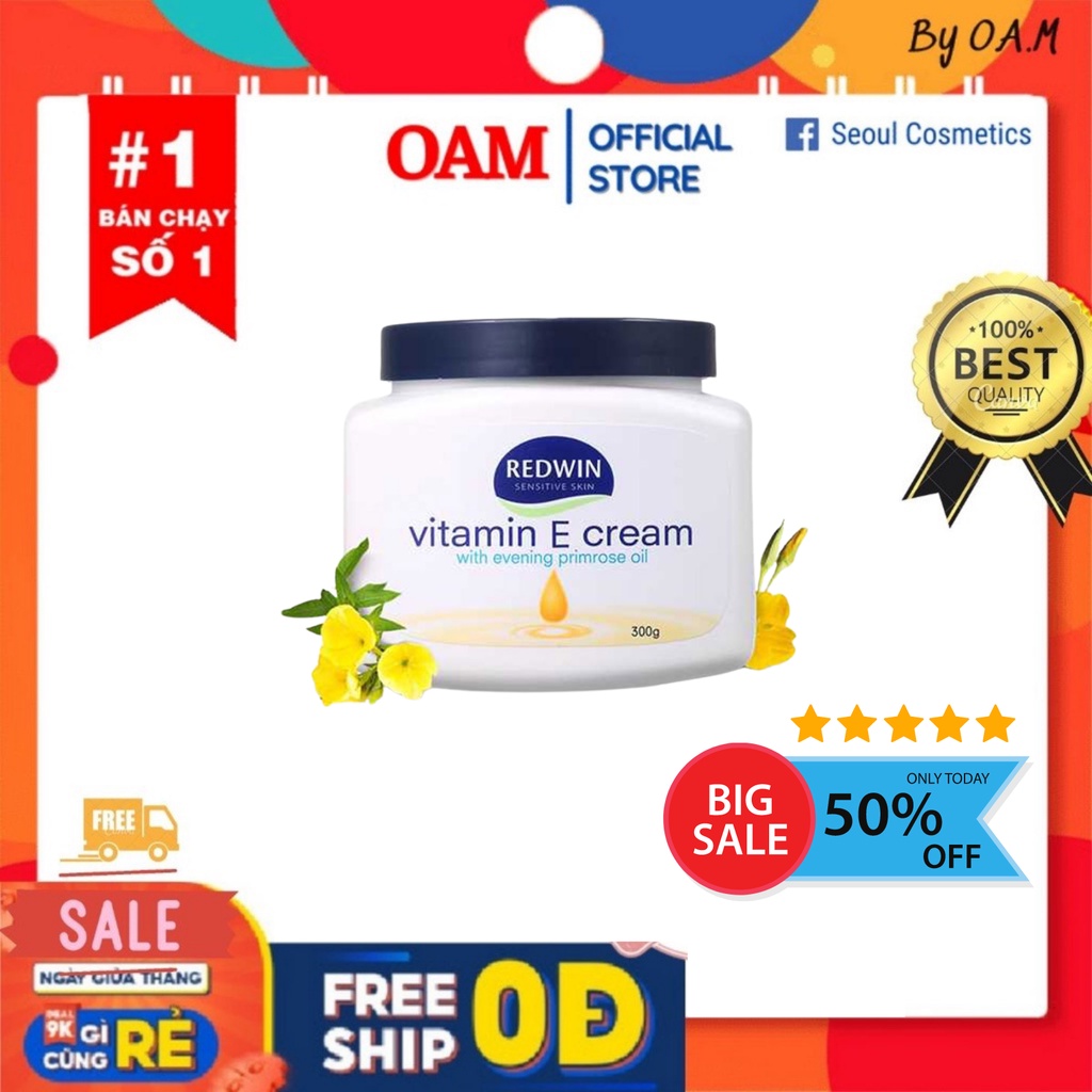 [CHÍNH HÃNG 100%] Kem Dưỡng Da Vitamin E Úc (300g) tinh dầu hoa anh thảo giúp da mềm mịn, sáng bóng, căng mịn cho mọi lứ