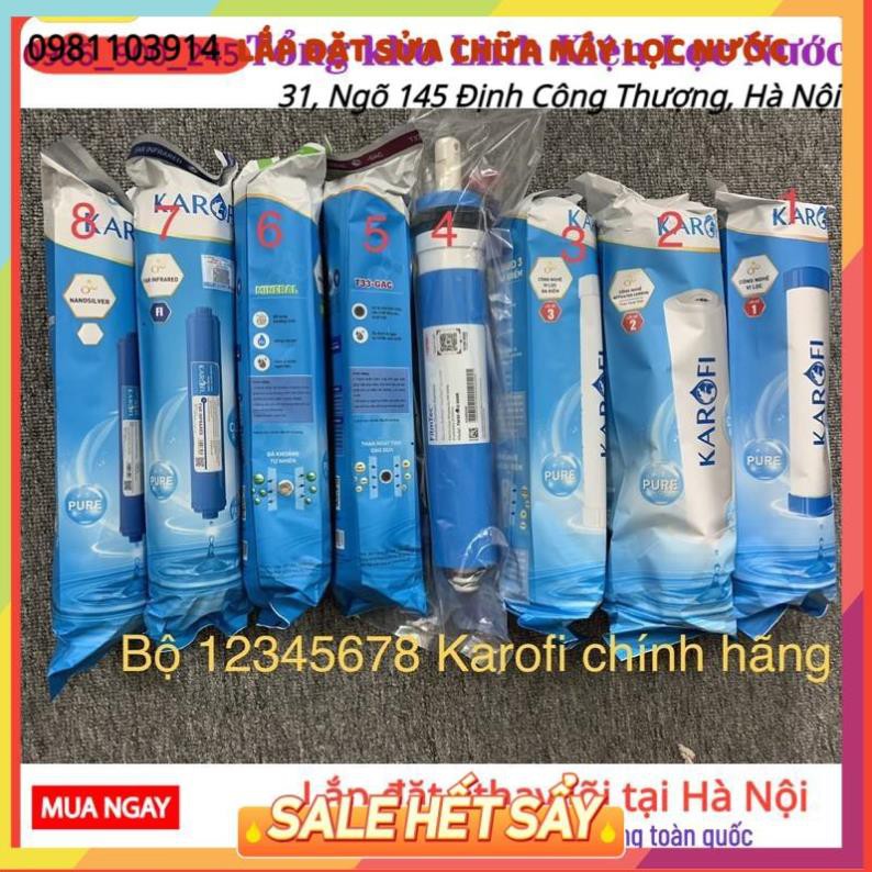 Combo 9 Lõi Lọc Nước Karofi  Số 1,2,3,4,5,6,7,8,9 👉 Bộ 9 Lõi Lọc Nước Số 123456789 Karofi Chuẩn Hãng