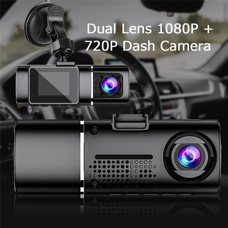 ☘️Camera hành trinh ô tô Máy ghi âm lái xe ống kính kép góc rộng 170 độ 1080P Full HD Máy ghi âm HD Dash Cam