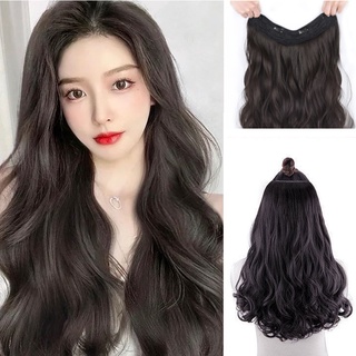 Tóc giả nối dài tóc kiểu xoăn gợn sóng bằng sợi tổng hợp kèm 4 kẹp tiện dụng cho nữ 24 inch