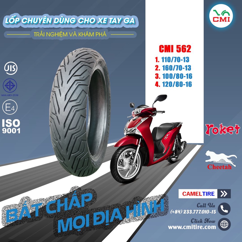 vỏ lốp CAMEL shvn / sh150 100/80/16 &amp; 120/80/16 thailank CAMEL CMI _ cameltire