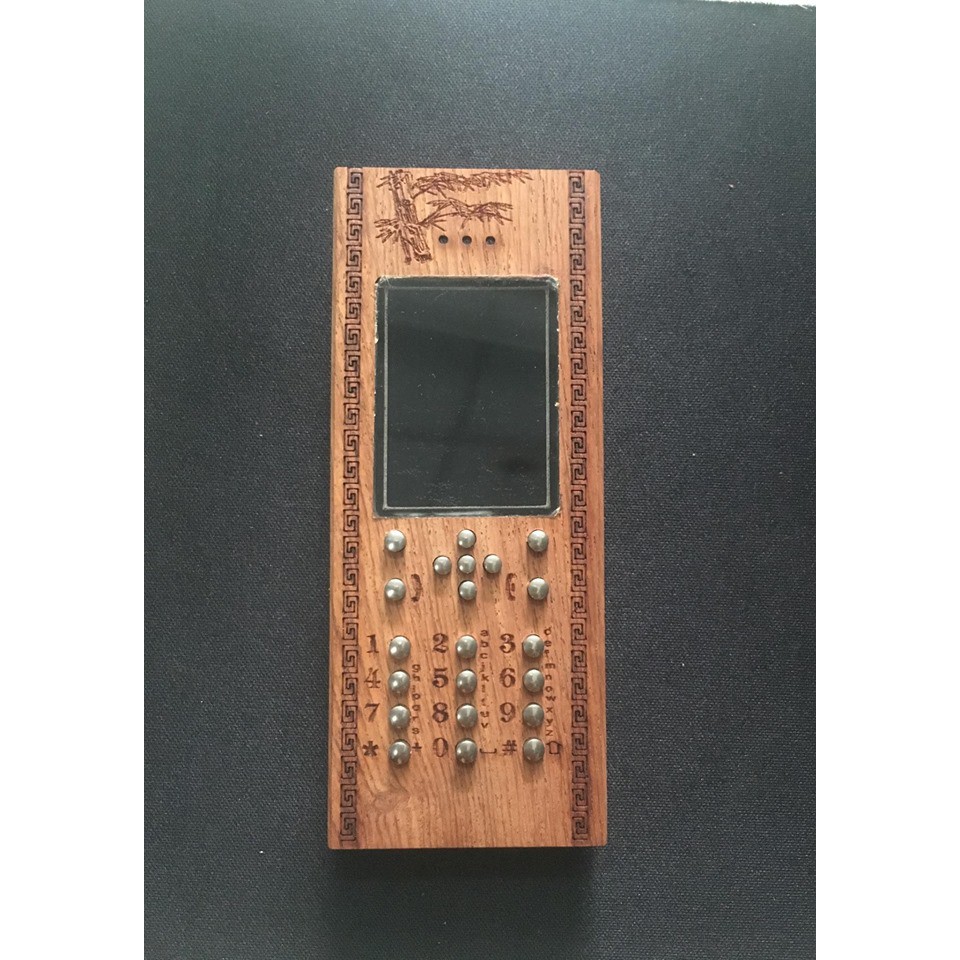 Vỏ gỗ cho điện thoại Nokia 6300 mẫu chữ Tâm
