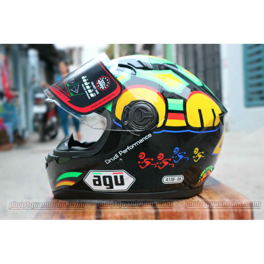 Freeship Mũ bảo hiểm AGU tem rùa