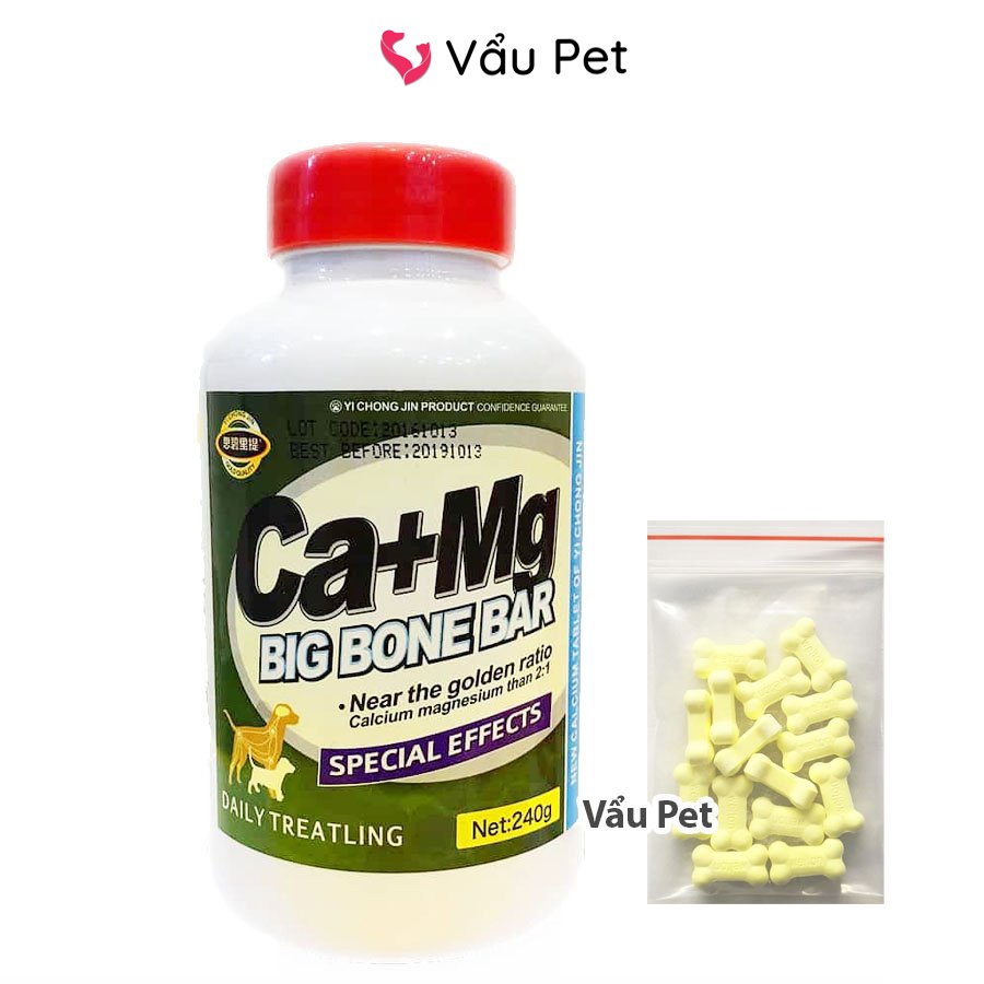 Viên Nhai Giúp Bổ Sung canxi + magie cho chó mèo Ca+Mg [combo 15 viên]