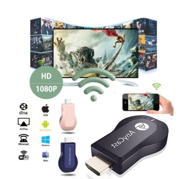 Blackhole Thiết bị kết nối wifi AnyCast 1080P 2.4G HDMI DLNA Airplay Miracast