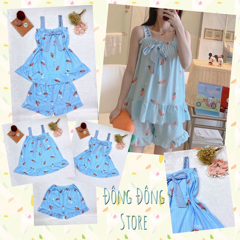 🌿ĐỒ BỘ 2 DÂY CHẤT THUN SỮA - HỌA TIẾT SIÊU XINH💕🌿