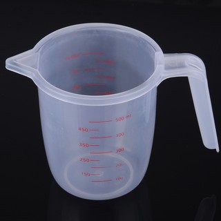 Bbyes 500ml 1 Cups Plastic Measuring Cup Pitcher Tools with Handle & Pour Spout