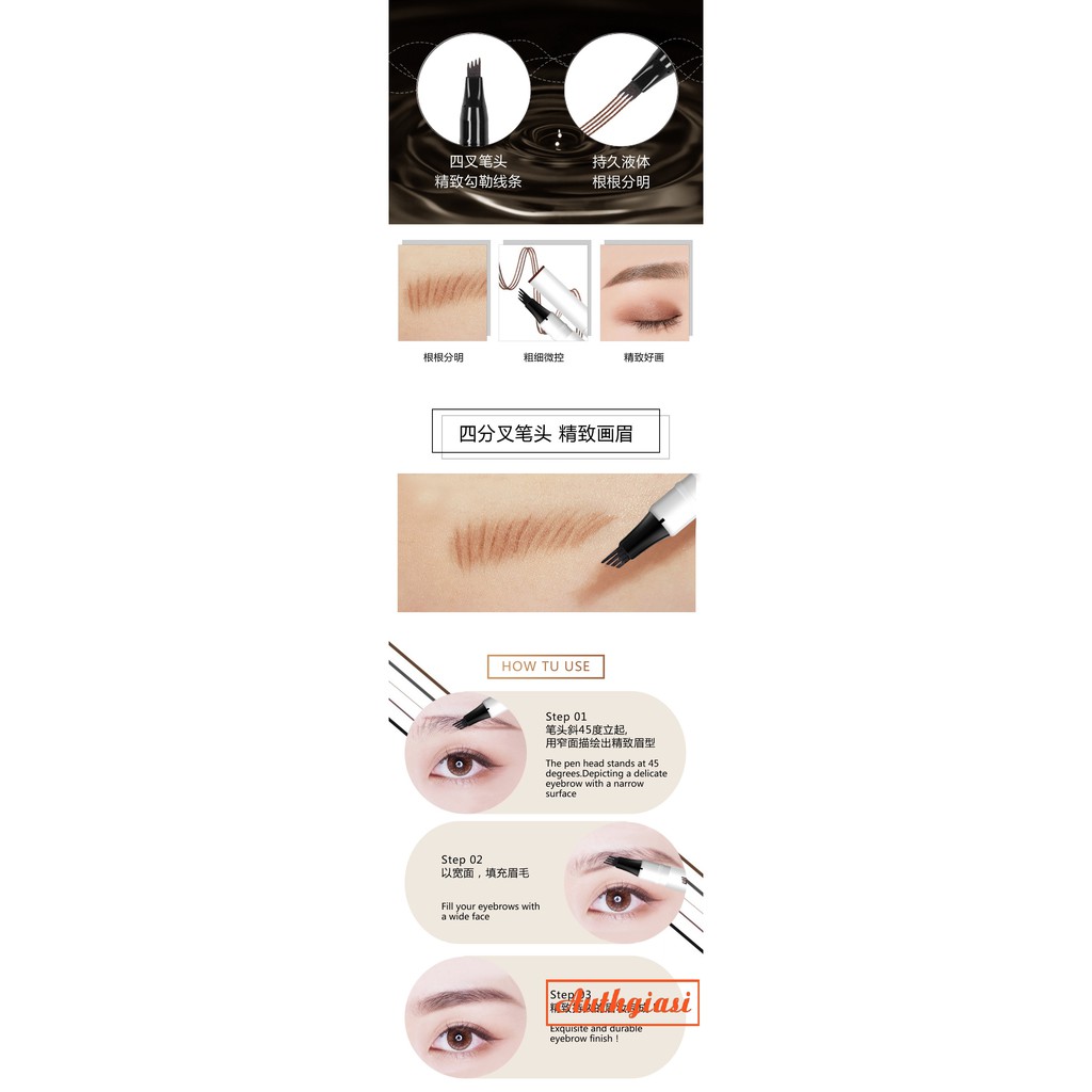 Chì kẻ mày gảy phẩy sợi 4D Novo Fashion Eyebrows | BigBuy360 - bigbuy360.vn