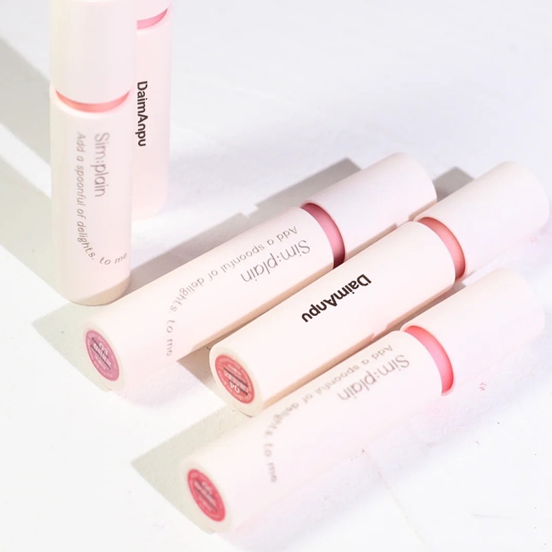Son Kem DAIMANPU Hiệu Ứng Gương Dưỡng Ẩm Môi Lâu Trôi 6 Màu Tùy Chọn Hiệu