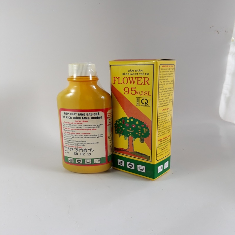 Phân bón lá FLOWER - 95 0,3SL 100ml giúp sinh trưởng tốt, tăng đậu quả và xử lý hạt giống