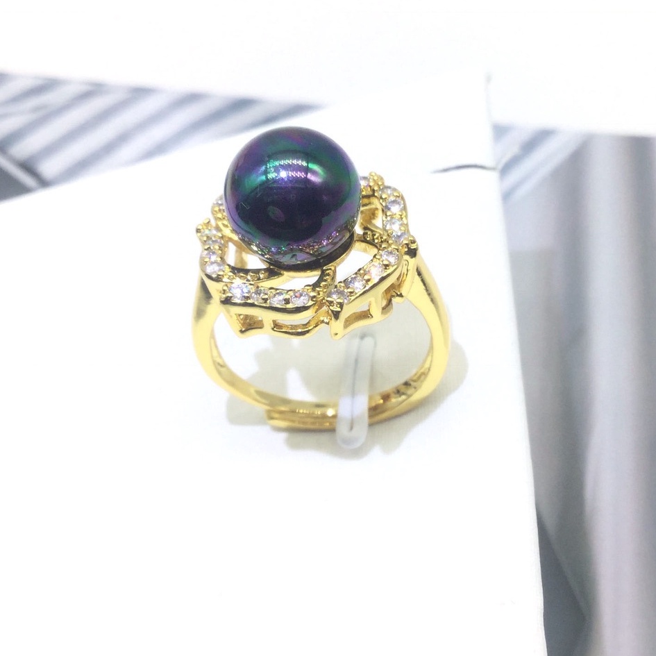 [N8B] Phụ kiện trang sức (DIY) - Khay nhẫn bạc trống vân trơn kiểu Hoa 6 cánh nạm đá làm nhẫn đính ngọc