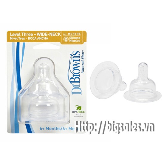 Ty Bình Sữa Dr Brown Cổ Rộng