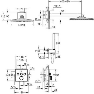 SEN ÂM TƯỜNG GROHE SMARTCONTROL 34706000