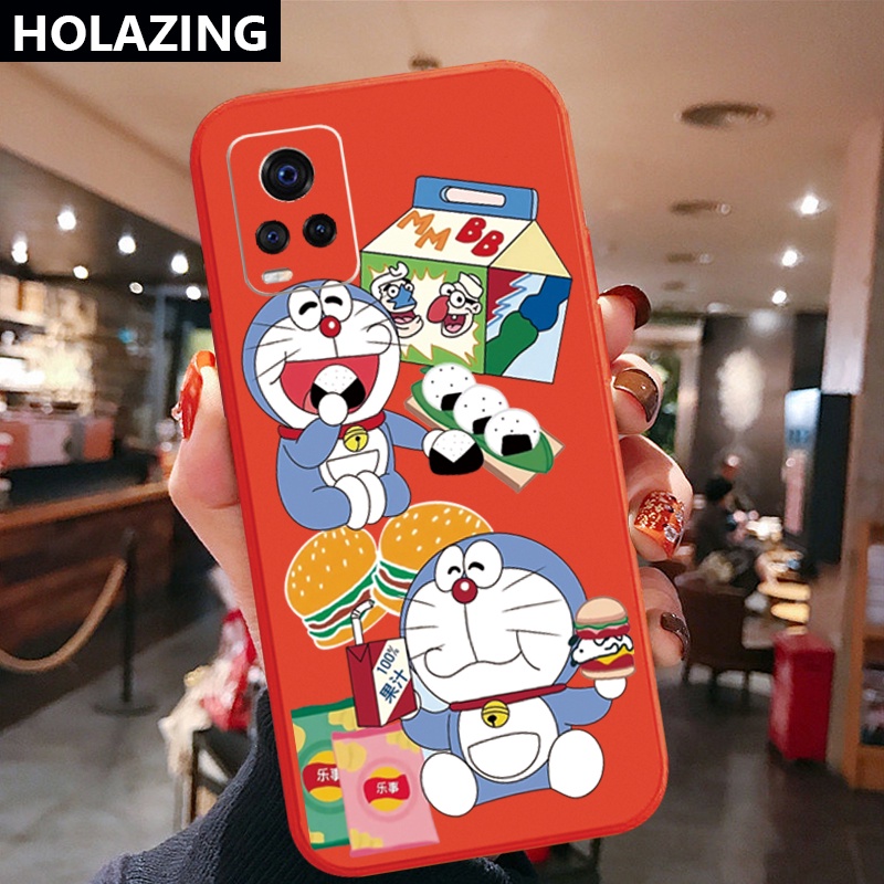 Ốp Điện Thoại Góc Vuông In Hình Doraemon Cho VIVO T1X Y02S Y21 Y15A Y15S Y33S Y21T Y11S Y12S Y21A Y1S Y91C Y01