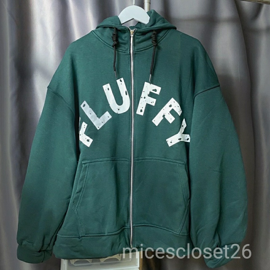 Áo khoác nỉ FLUFFY. Áo nỉ kéo khóa  2 lớp dày dặn mũ to Unisex. Hàng VNXK chất đẹp. | BigBuy360 - bigbuy360.vn