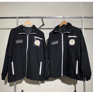 Áo Khoác Dù Nón Rời Jacket Bông Cúc 🍂