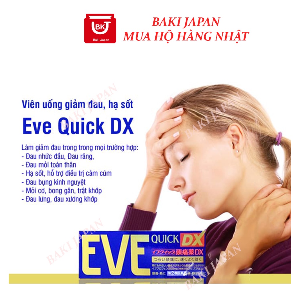 Viên uống Eve quick giảm đau hiệu quả Nhật Bản 60 viên