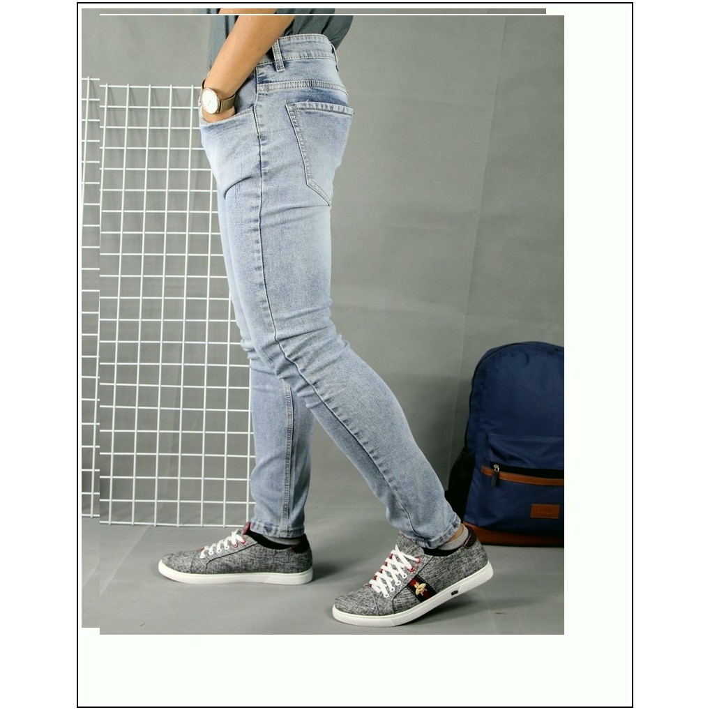 quần jean nam XANH BẠC (5678) chất jean giãn tốt PL2-2F5