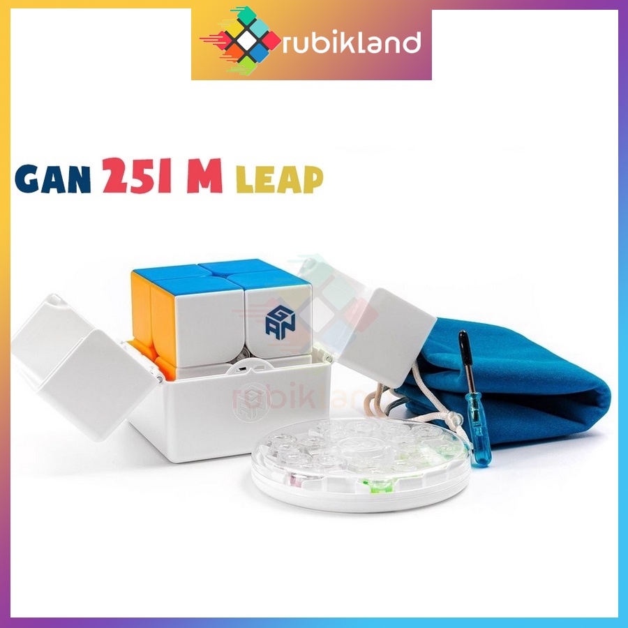 Rubik Gan 251 M Leap Gan 251M Leap Nam Châm Flagship Rubic Gan 2x2 2 Tầng Stickerless Đồ Chơi Trí Tuệ Trẻ Em