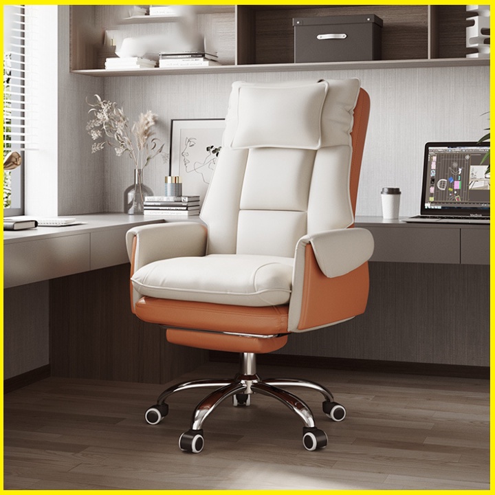 Ghế Boss Bọc Da Cao Cấp - Ghế Xoay Văn Phòng Có Gác Chân Ngả Lưng 135 Độ