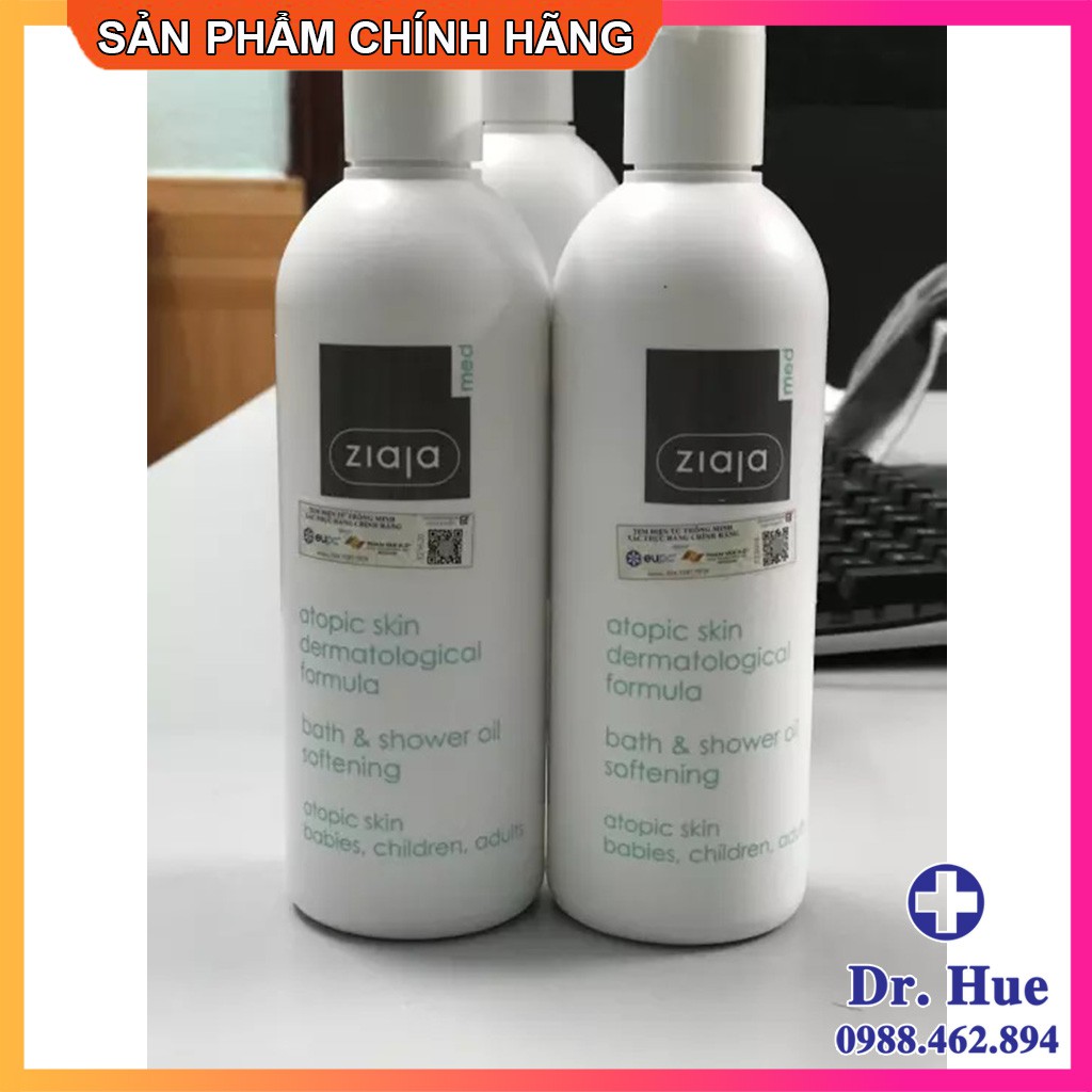 [CHÍNH HÃNG] Dầu Tắm Mềm Mịn Da Ziaja Med Atopic Skin Dermatological Formula Bath & Shower Oil Softening | BigBuy360 - bigbuy360.vn