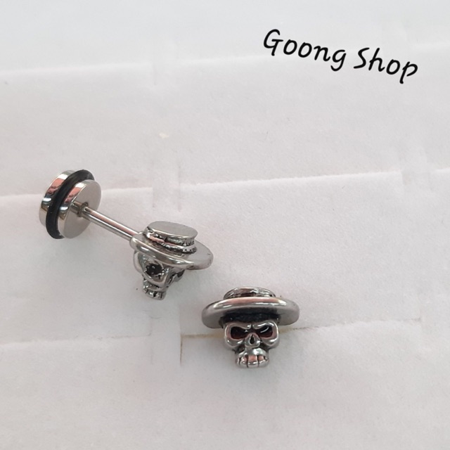 Khuyên tai chrome heart hình đầu lâu, khuyên y tế