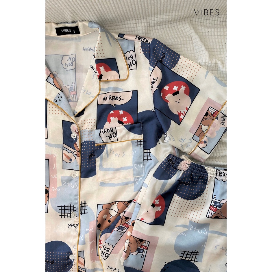 VIBES Bộ Pijama Lửng Mặc Nhà Oh Capri Py Set