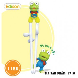 Đũa tập ăn xỏ ngón Edison bằng nhựa hình Khủng long Crong/ Heo hồng