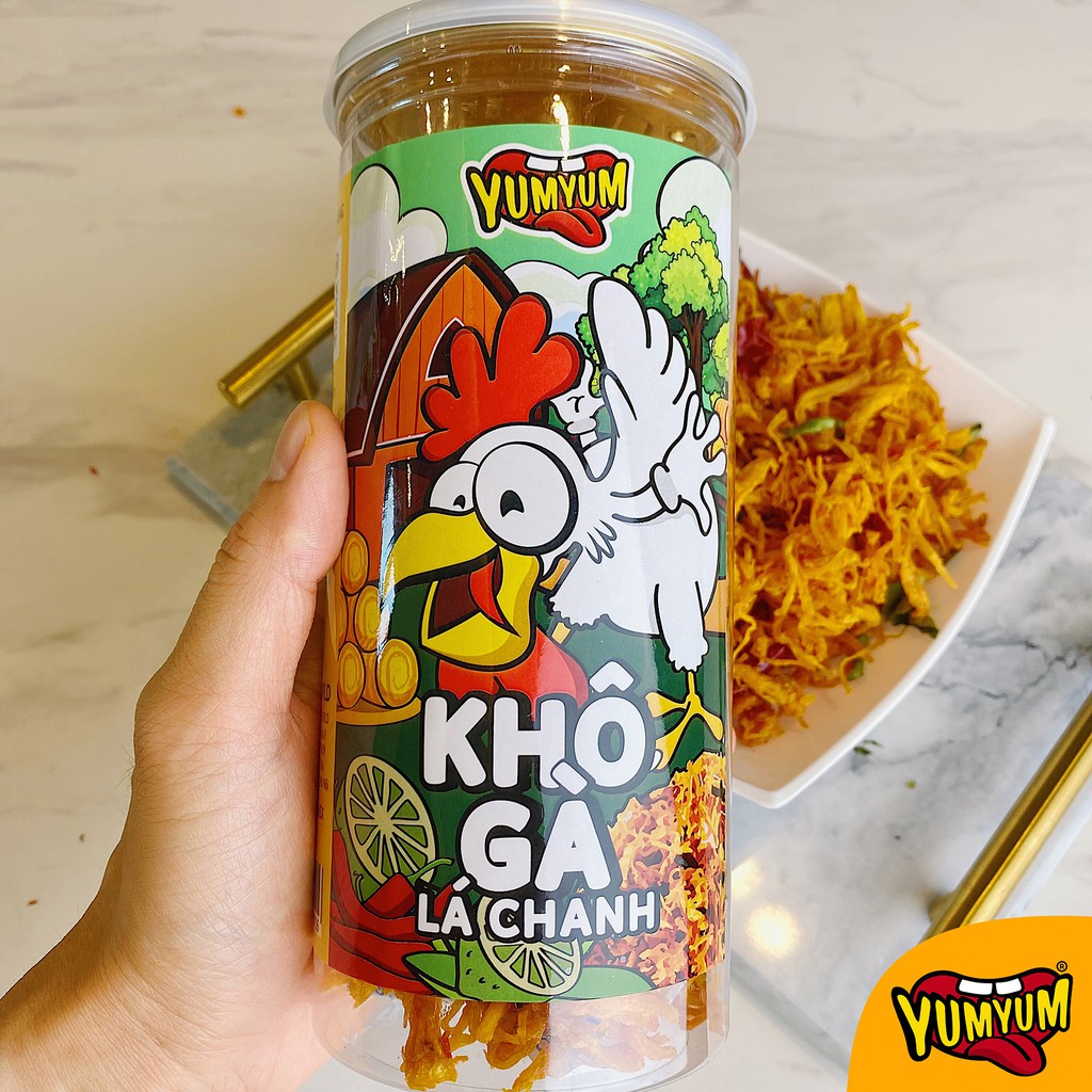 Khô gà lá chanh Yumyum 300gr ăn vặt siêu ngon | BigBuy360 - bigbuy360.vn