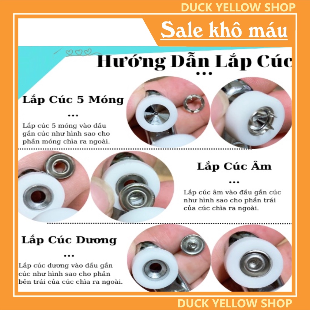 Kìm Bấm Cúc, Khuy, Khoen Quần Áo, Vành Áo (Tặng kèm 50 Cúc Bấm)