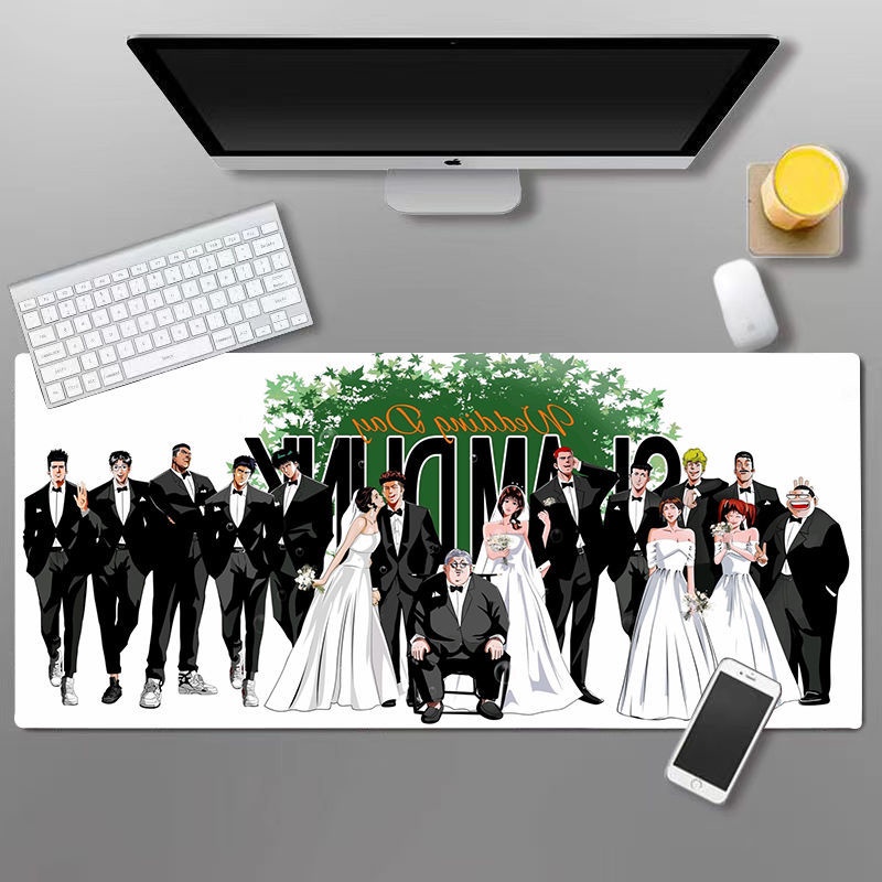 Tấm Lót Chuột Và Bàn Phím Cỡ Lớn In Hình Slam Dunk Hai Chiều