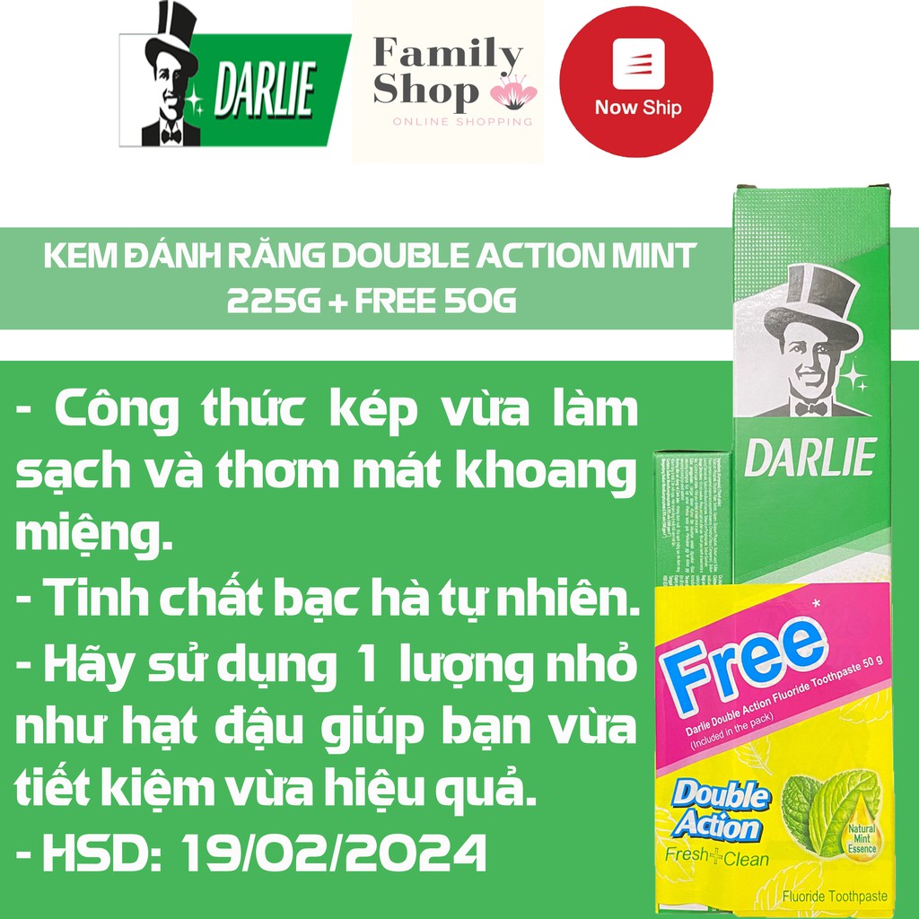 Kem Đánh Răng Darlie Trắng Sáng, Tea Care, Lài, Trà Xanh, Bạc Hà.