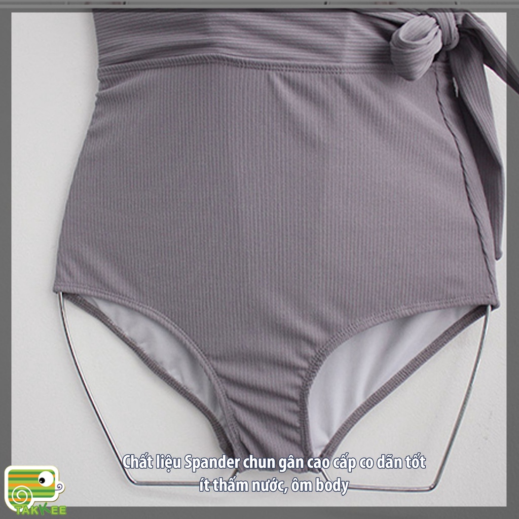 Đồ Bơi Liền Thân Nữ, Bikini Phong Cách Vintage Tặng Kèm Chân Váy Sang Chảnh