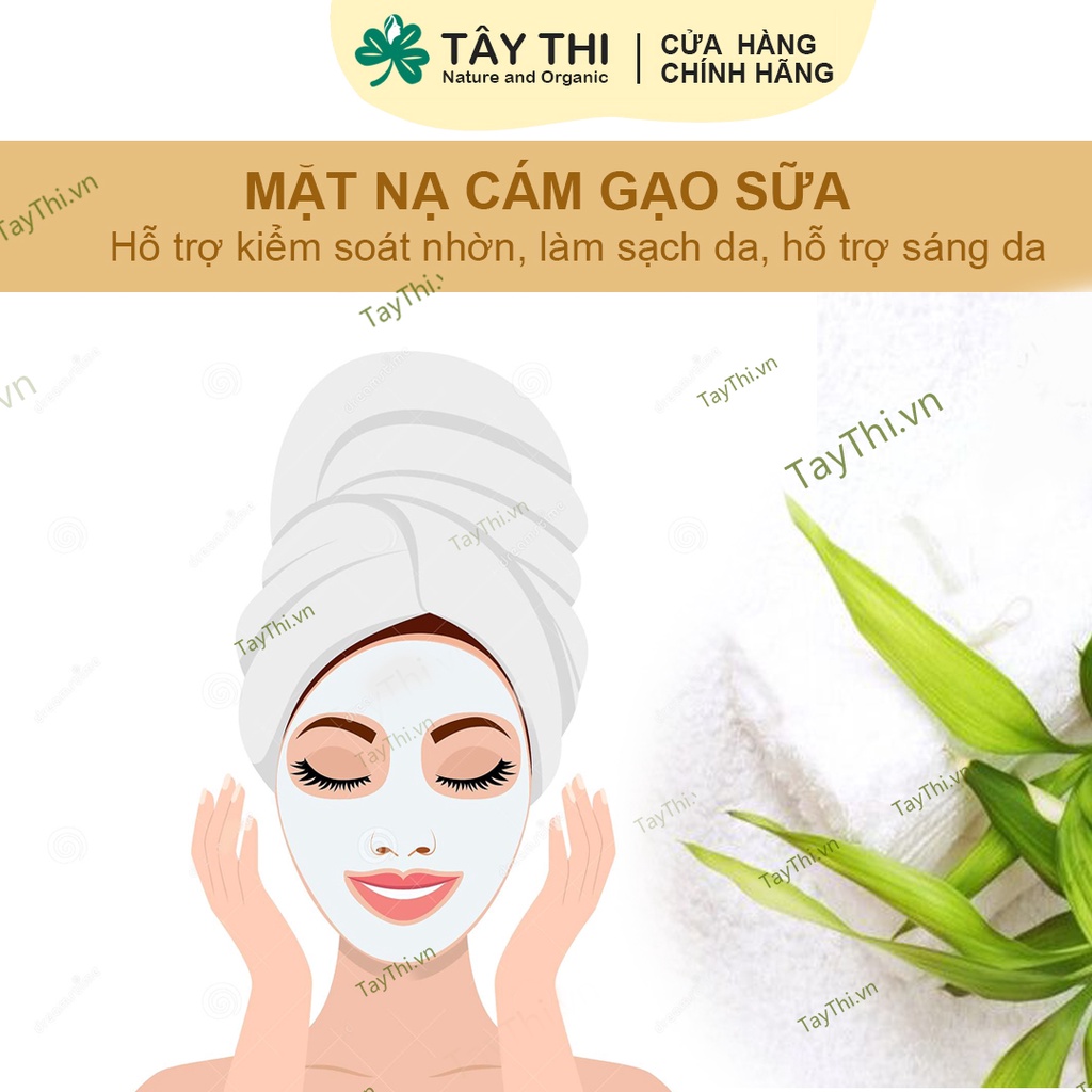 100gr - 200gr bột cám gạo nguyên chất - Kiểm định TSL - Mỹ Phẩm Tây Thi Natural and Organic - Bột handmade
