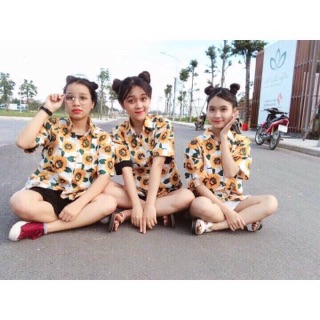 Áo sơ mi hoa Hướng dương