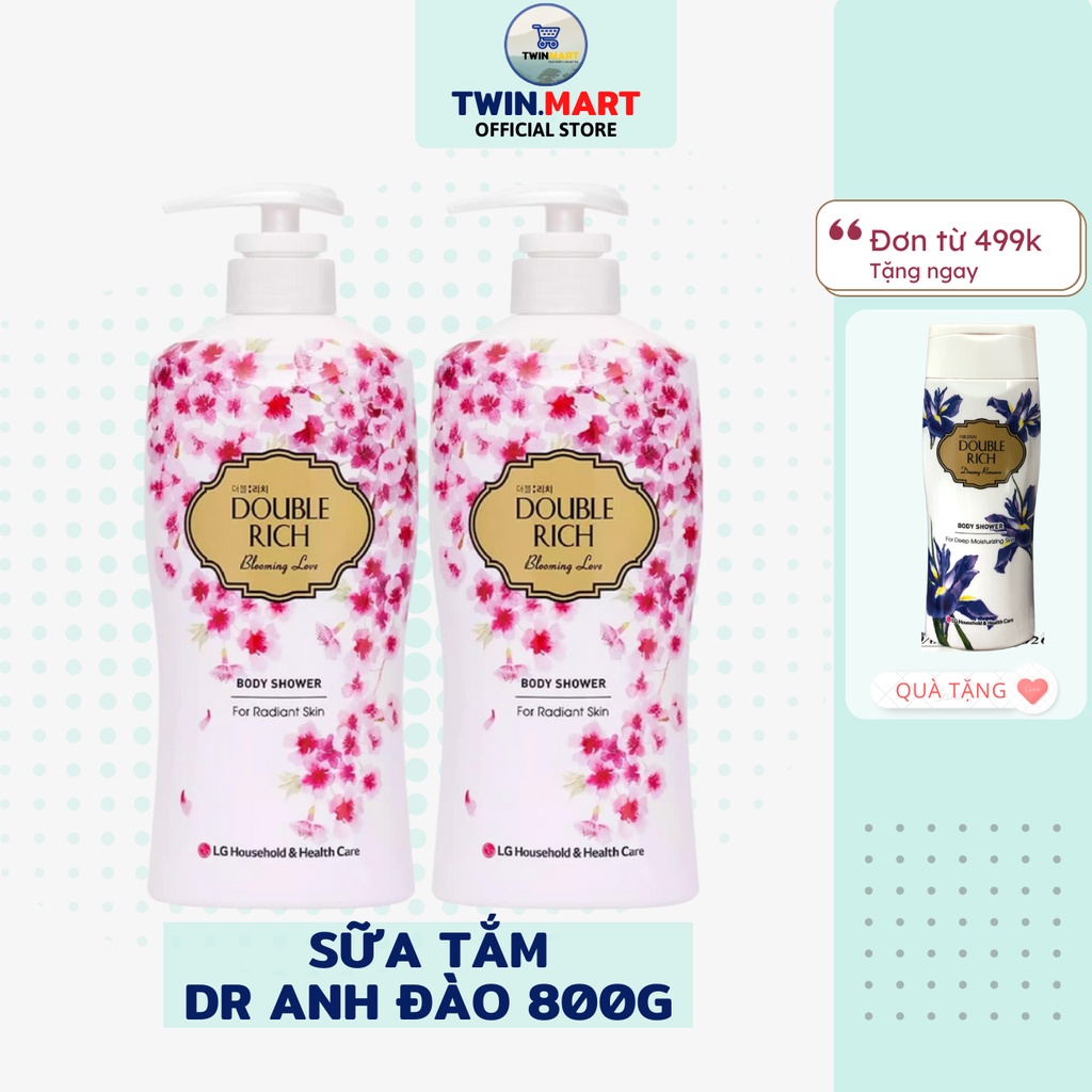 Sữa Tắm Hương Hoa Double Rich Body Shower - Hàn Quốc - hương Hoa Anh Đào 800g