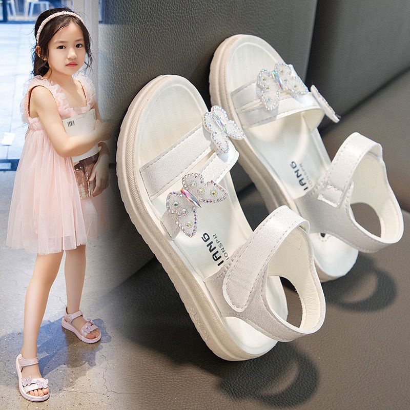 Giày Sandal Công Chúa Đi Biển Mùa Hè Phong Cách Mới 2022 Cho Bé Gái