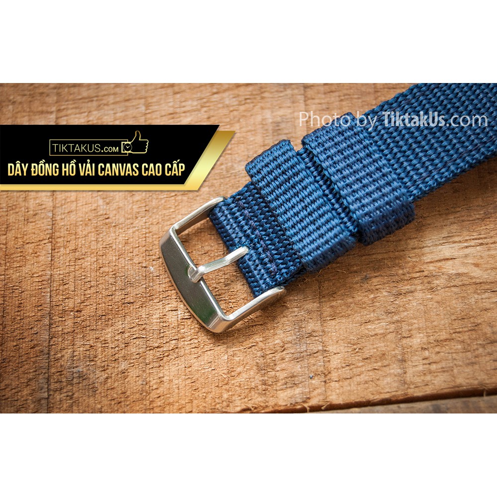 Dây vải dù Pilot khóa bạc cho đồng hồ