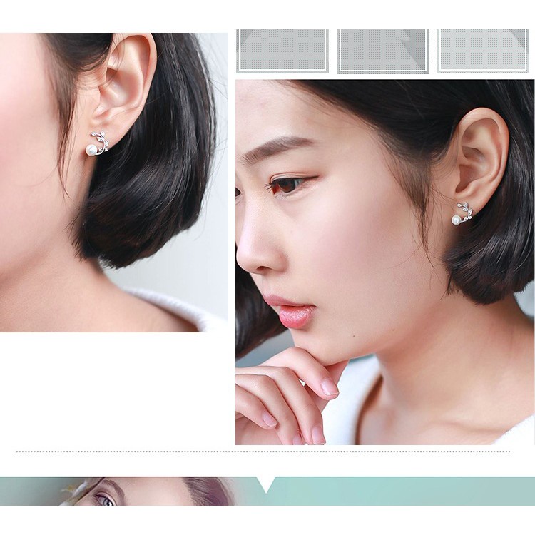 Bông tai bạc 925 nhiều kiểu dáng tự chọn thời trang Hàn Quốc cho nữ