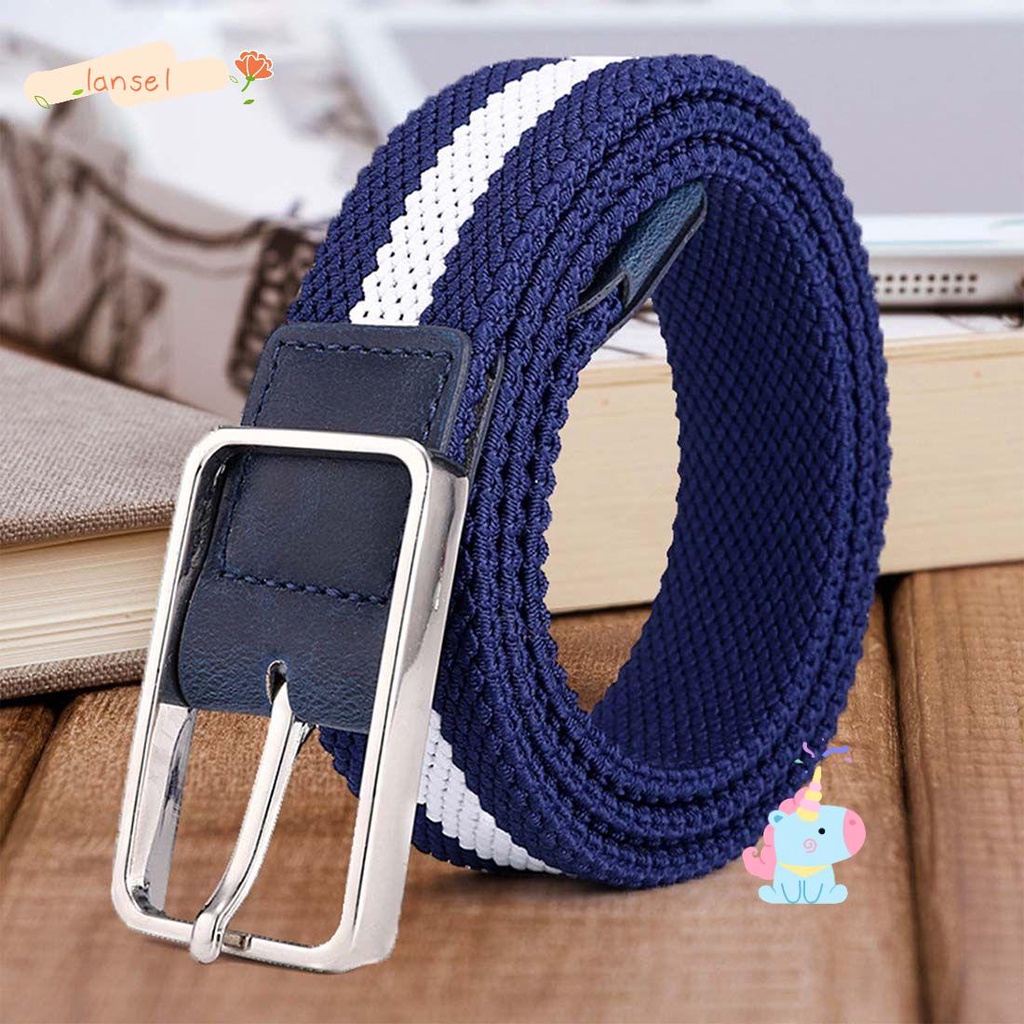 Thắt Lưng Vải Canvas Co Giãn Nhiều Màu Sắc Thời Trang Unisex