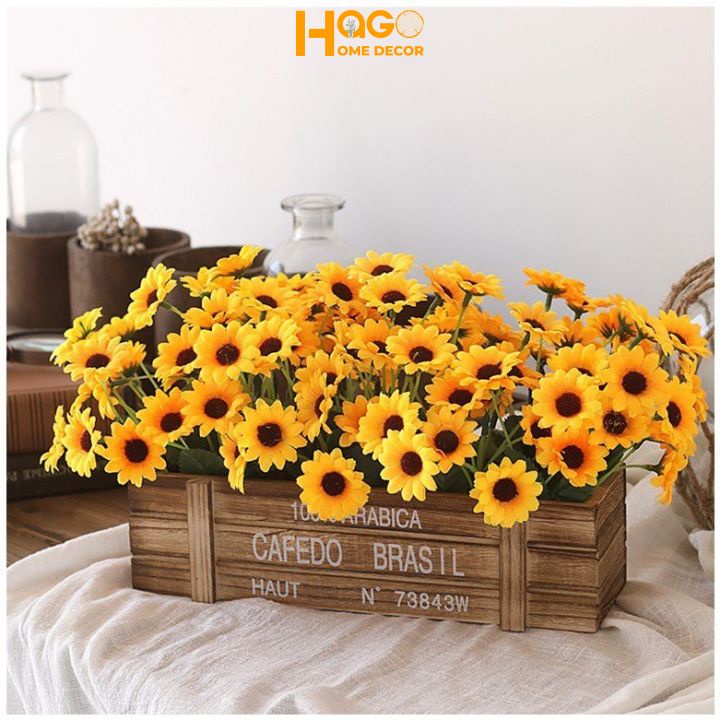 Hoa lụa, Giỏ hoa Gỗ  Cafe in cắm sẵn  nhiều mẫu hoa độc đáo, mới lạ